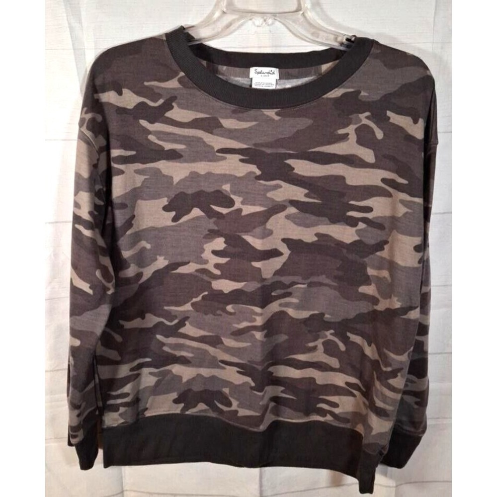 Splendid Camo Long Sleeve TShirt Women's Size S
